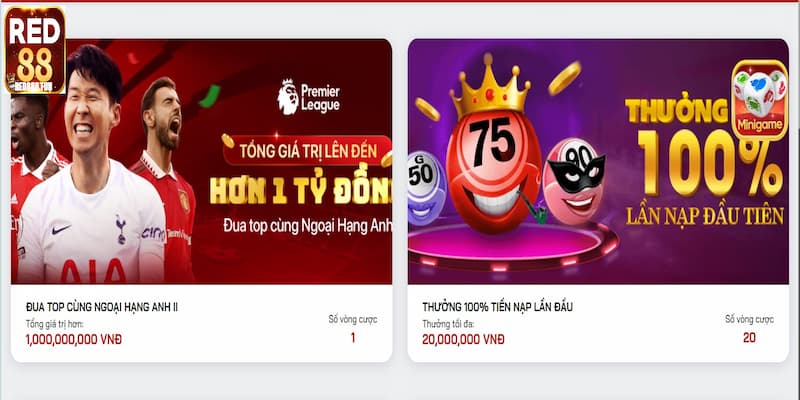 Một số hình thức khuyến mãi Red88